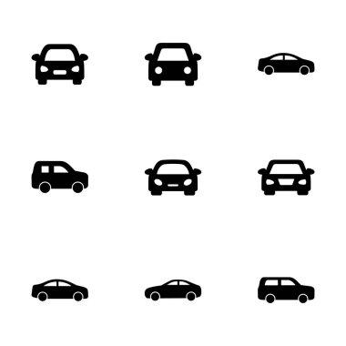 Beyaz arka planda araba ikonu vektörü izole edildi. Araba simgesi vektörü. 