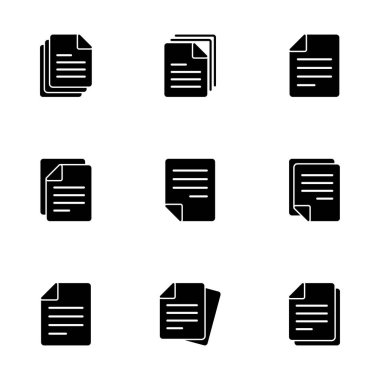 Beyaz arkaplanda izole edilmiş belge simgesi vektörü. Kağıt ikonu. Dosya Simgesi