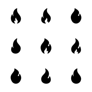 Beyaz arkaplanda izole edilmiş ikon vektörünü ateşle. Alev simgesi şablonunu ateşle. Ateş alevleri sembol vektörü
