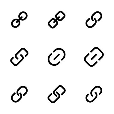 Dış bağlantı sembolü ikon vektörü. Bağlantı simgesi beyaz arkaplanda izole edildi. Bağlantı vektör simgesi. Hiper bağlantı zinciri sembolü