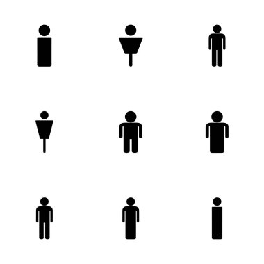 Beyaz arkaplanda insan simgesi vektörü izole edildi. Erkek ikon vektörü. insan sembolü