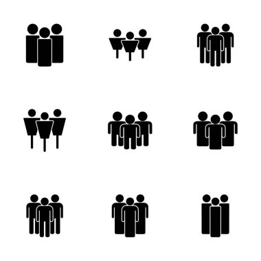 İnsanlar beyaz arkaplanda izole edilmiş ikon vektörü. Kişi simgesi. Kullanıcı vektör simgesi