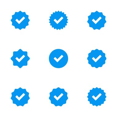 Doğrulanmış simge vektörü beyaz arkaplanda izole edildi. Doğrulama işareti. onaylanmış simge