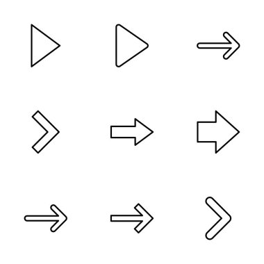 Ok simgesi vektörü beyaz arkaplanda izole edildi. Ok sembolü. Ok vektör simgesi