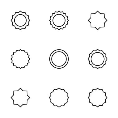 Rozet simgesi vektörü beyaz arkaplanda izole edildi. Ödül ikonu. Başarmak. Damga