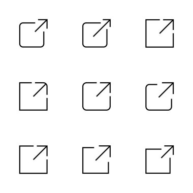 Beyaz arkaplanda bağlantı simgesi vektörü izole edildi. Bağlantı vektör simgesi. Dış bağlantı sembolü vektör simgesi. Hiper Bağlantı sembolü