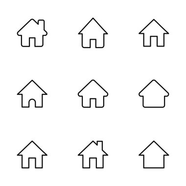 Beyaz arkaplanda ev simgesi vektörü izole edildi. Ev vektör simgesi. Adres