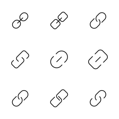 Dış bağlantı sembolü ikon vektörü. Bağlantı simgesi beyaz arkaplanda izole edildi. Bağlantı vektör simgesi. Hiper bağlantı zinciri sembolü