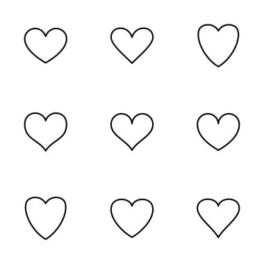 Kalp ikonu vektörü beyaz arkaplanda izole edildi. Kalp vektör simgesi. Simge vektörü gibi. Aşk