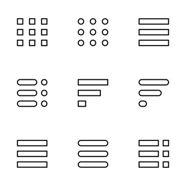 Menü Simgesi vektörü beyaz arkaplanda izole edildi. Web menü simgesi