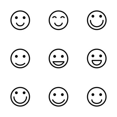 Beyaz arka planda izole edilmiş gülümse ikon vektörü. Gülümse vektör simgesi. Duygusal Simge vektörü. Emoji.