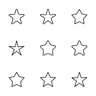 Yıldız Simgesi vektörü beyaz arkaplanda izole edildi. Yıldız vektör simgesi. Beğeni sembolü