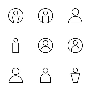 Kullanıcı Simgesi vektörü beyaz arkaplanda izole edildi. İnsan imzası. insanlar simgesi. 