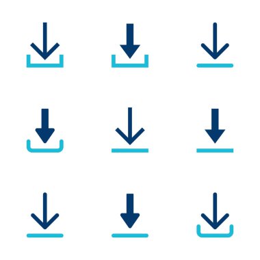 Beyaz arkaplanda izole edilmiş simge vektörü indir. Vektör simgesi indiriliyor