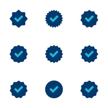 Doğrulanmış simge vektörü beyaz arkaplanda izole edildi. Doğrulama işareti. onaylanmış simge