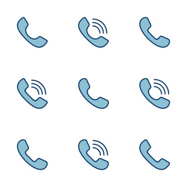 Beyaz arkaplanda ikon vektörü izole edildi. Telefon simgesi vektörü. Cep telefonu. telefon simgesi