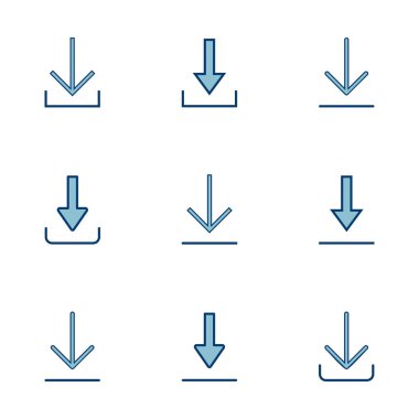 Beyaz arkaplanda izole edilmiş simge vektörü indir. Vektör simgesi indiriliyor
