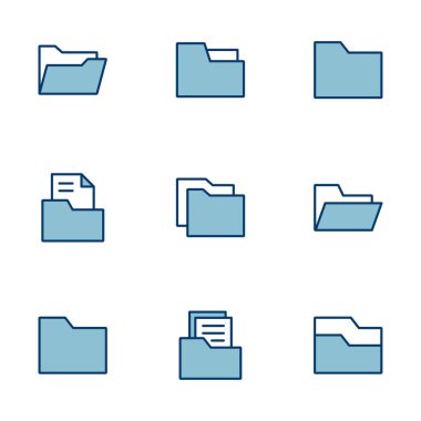 Dizin Simgesi vektörü beyaz arkaplanda izole edildi. Dizin ve belge Simgesi. simge arşivi