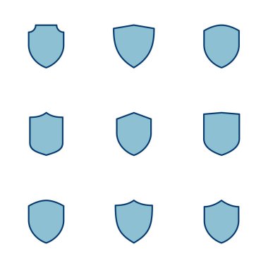 Kalkan vektör simgesi beyaz arkaplanda izole edildi. Koruma ikonu vektörü. Güvenlik vektör simgesi