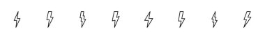 Şimşek simgesi vektörü beyaz arkaplanda izole edildi. Kilit simgesi vektörü. Enerji ve gök gürültüsü elektrik simgesi