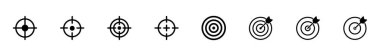 Hedef simge vektörü beyaz arkaplanda izole edildi. Hedef vektör simgesi. hedef simgesi. Pazarlama hedefi. Nişan al.