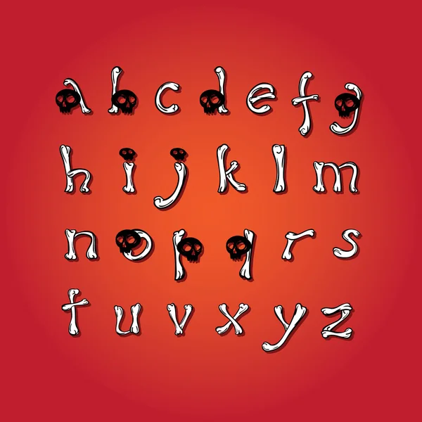 Kleinbuchstaben-Alphabet — Stockvektor