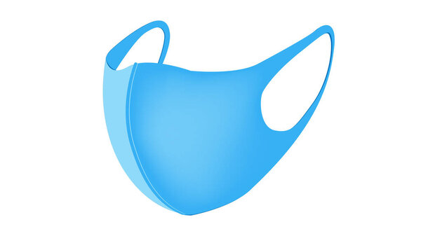 Facemask, Medical protective mask isolated on white background. Disposable surgical face mask cover the mouth and nose. Healthcare and medical concept.