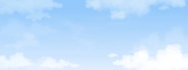 Naturaleza Verano Cielo Azul Nube Esponjosa Fondo Primavera Con Cielo — Vector de stock