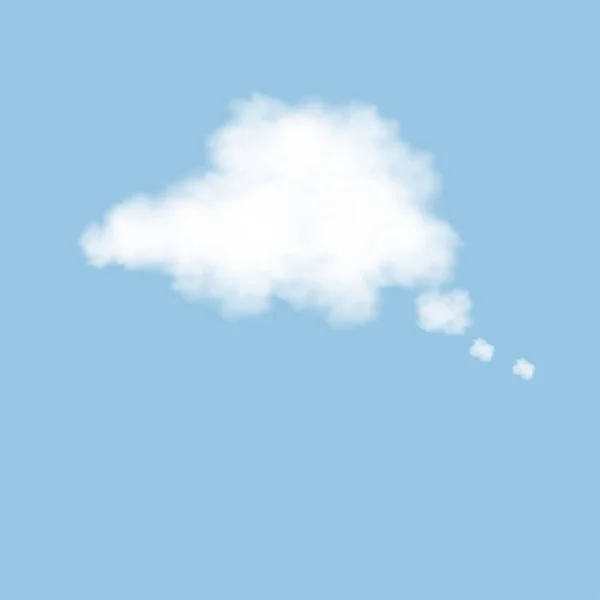 Vektor Ilustrasi Pemikiran Awan Langit Biru Latar Belakang Terisolasi Pikirkan - Stok Vektor