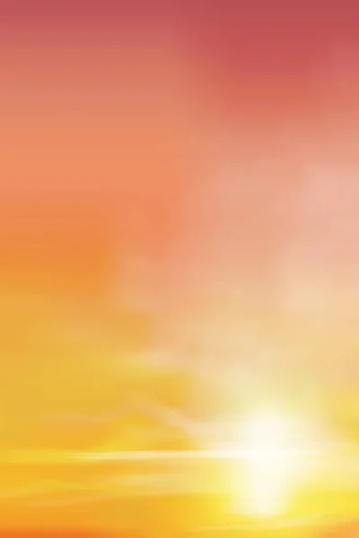 Nyári Napkelte Reggel Narancssárga Sárga Rózsaszín Drámai Szürkület Táj Naplementével — Stock Vector