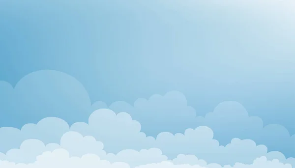 Голубое Небо Облака Слои Фона Пейзаж Skyline Cloudscape Солнечным Светом — стоковый вектор