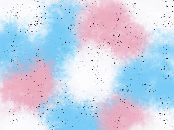 Abstracte Textuur Effect Vlek Plons Blauwe Roze Witte Aquarel Illustratiebanner — Stockfoto