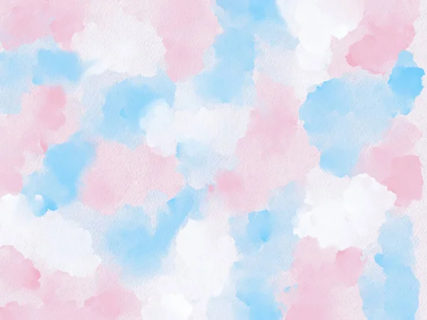 Splash Aquarel Blauw Roze Wit Wit Papier Achtergrond Illustratie Banner — Stockfoto