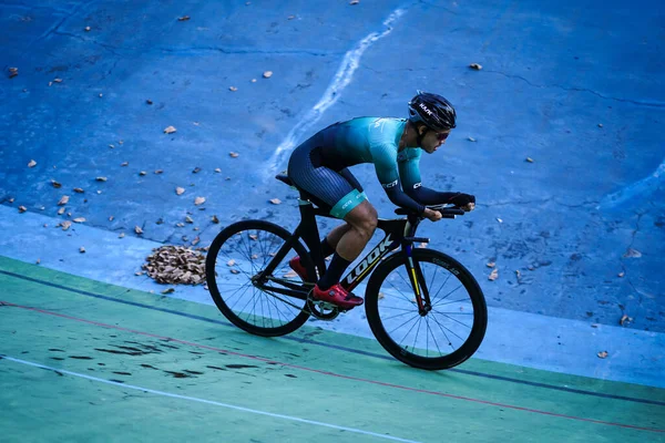 Indonesische Paracycling Atleet Martin Losu Traint Zich Voor Bereiden Volgende — Stockfoto