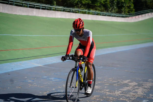 Indonesische Paracycling Atleet Pradana Diwan Fiar Traint Zich Voor Bereiden — Stockfoto