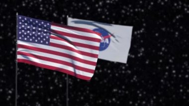 ABD uzay keşif ve keşif konsepti videosu. 3d hazırlayıcı