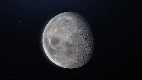 Alta resolución La vista de la luna. Tierra satélite natural desde el espacio —  Fotos de Stock