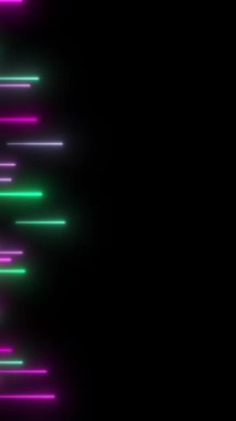 Veri akışı kavramı. Birçok parlak çizgi tek yönde hareket ediyor.