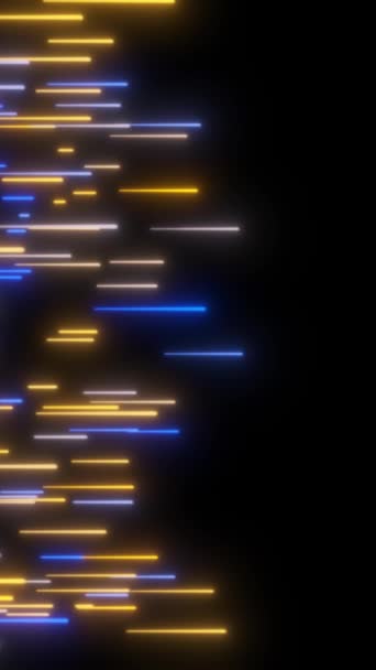 Absztrakt neon eső mozgás tervezési háttér. Fénylő csíkok retro animációja — Stock videók