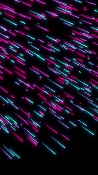 Absztrakt neon vonalak mozgás design háttér. Fénylő csíkok retro animációja — Stock videók