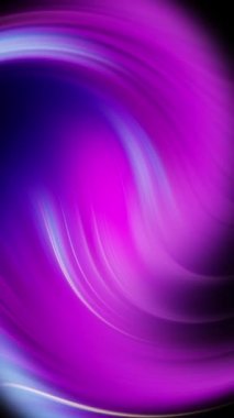 Mavi ve pembe neon kıvrımlı dalgalı çizgiler soyut hareket arkaplanı. Döngü