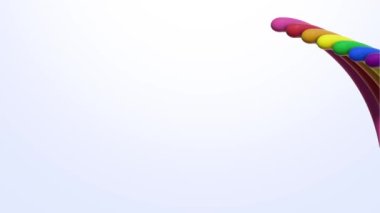 3d çizgilerindeki LGBTQIA renkleri. Sosyal medya için geçiş animasyonu. 3d hazırlayıcı