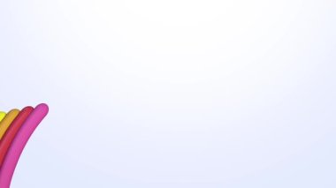 3d çizgilerindeki LGBTQIA renkleri. Sosyal medya için geçiş animasyonu. 3d hazırlayıcı