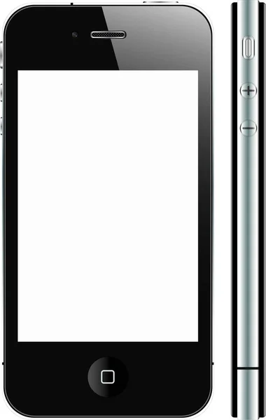 Boş ekranlı gerçekçi akıllı telefon. Vektör grafikleri