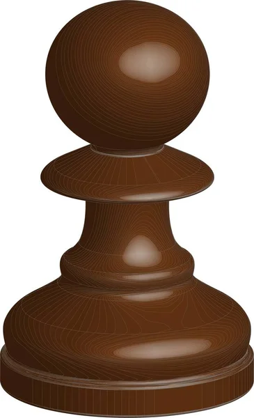 Πιόνι Σκάκι Ρεαλιστική Μορφή Διάνυσμα — Διανυσματικό Αρχείο