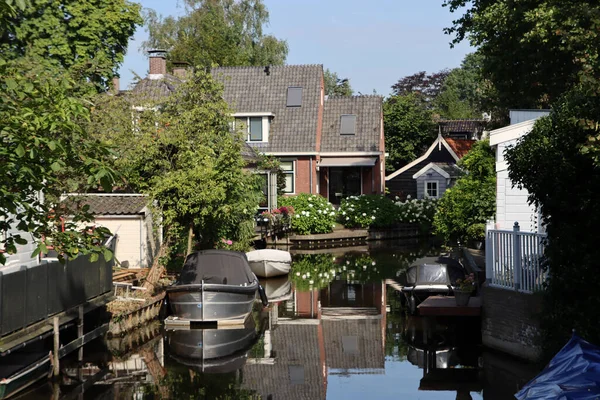 Authentic Dutch Architecture Traditional Buildings Netherlands Cute Town Street View — Stock Photo, Image