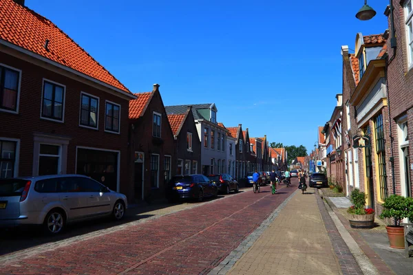 Монникендам Северная Голландия Нидерланды Красивые Улицы Голландского Города Милые Дома — стоковое фото