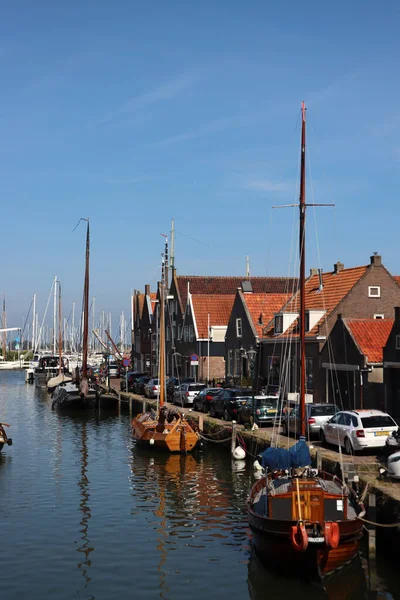 Beautiful Dutch City Water Classic Dutch Architecture Sunny Day City — Stock Photo, Image