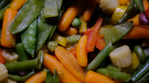 Estofado Verduras Colorido Jugoso Que Cocina Una Cacerola Plato Estofado — Vídeo de stock