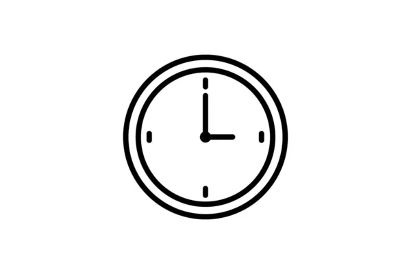 Icono del reloj. Signo lineal vectorial, símbolo, logotipo del reloj de pared para el concepto móvil y el diseño web. Icono para el sitio web de la tienda de electrodomésticos, aparatos y electrónica. — Archivo Imágenes Vectoriales